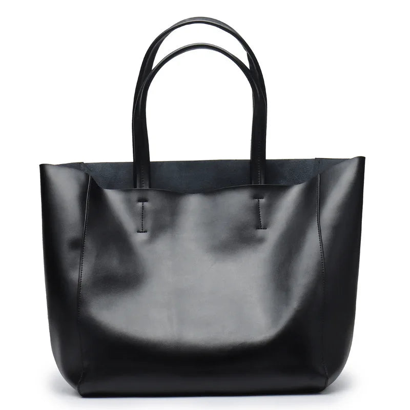 ZOLVIRE Black Calf-Leather Margaux Tote