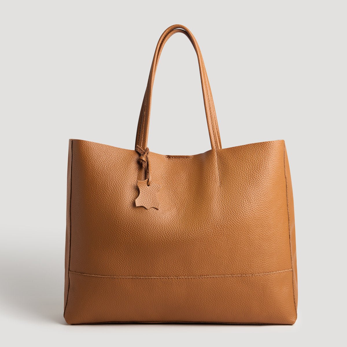 ZOLVIRE Camel Leather Tote